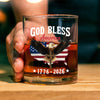 Patriotic 250th Anniversary God Bless America Eagle 1776–2026 Whiskey Glass HO82 900976