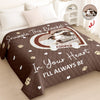 Custom Photo Paw Print Heart-shaped Dog Cat Memorial Quilt Blanket For Pet Lovers HO82 900672