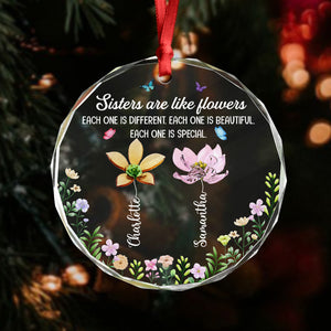 Festive Sister Love - Personalized Glass Ornament TH10 896653