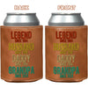Legend Husband Daddy Grandpa - Family Personalized Leather Can Cooler Holder HA75 892524