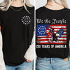 Patriot We The People T-Shirt | 250 Years of America 1776 2026 Back & Front Dark Shirt CH07 910536