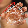 Couple Congrats On Being My Husband You Lucky Man Glass Circle Ornament HO82 894760