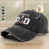 Custom Photo Dog Cat Dad With America 250 Washed Denim Baseball Cap HO82 901268