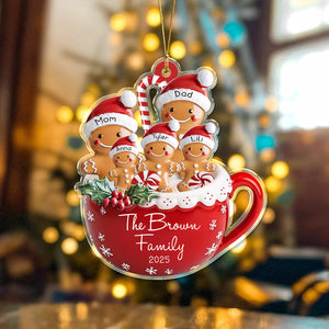 Personalized Gingerbread Family Acrylic Ornament LM32 895797