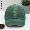 Este Abuelo Papá Pertenece A – Gorra de Mezclilla Vintage Lavada Personalizada HA75 897688