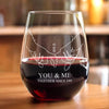 Personalized You & Me Wine Glass Couple Anniversary Valentine Day Gift HA75 920096
