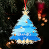 Custom Baby Name & Year Sea Glass Christmas Acrylic Ornament LM32 897101