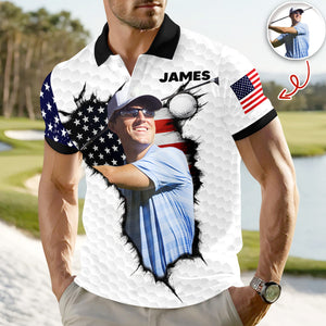 Custom Photo Polo Shirt For Golfer TH10 898097