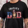 Personalized Dog Dad Ver US Flag Vintage Dark Shirt HO82 901252