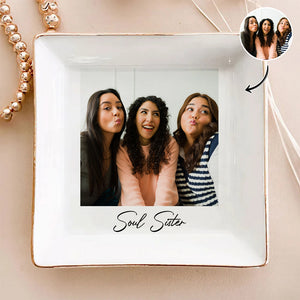 Custom Photo Jewelry Dish For Best Friend, Gifts For Bestie CH07 899886