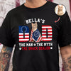 Custom Photo Dog - Dog's Dad The Man The Myth The Dealer American Flag Dark Shirt HO82 901262