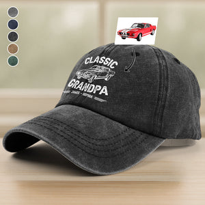 Classic Grandpa - Personalized Custom Vintage Car Washed Denim Baseball Cap LM32 895137