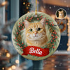 Custom Photo Cat Personalized Ceramic Ornament Christmas Gift For Cat Lovers HA75 897046