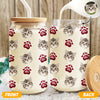 Custom Face Dog Cat With Paw Glass Can With Lid Gift For Dog Cat Lover HA75 898336