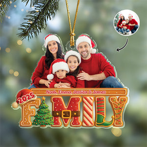 Custom Family Photo Our Christmas Tree Cake Personalized Acrylic Ornament CH07 899708