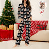 Custom Puppy Photo The Cat Father with Pawprints Design - Personalized Pajamas LM32 895755