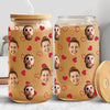 Custom Boyfriend Girlfriend Photo With Heart Glass Can With Lid Valentine's Day TH10 896963