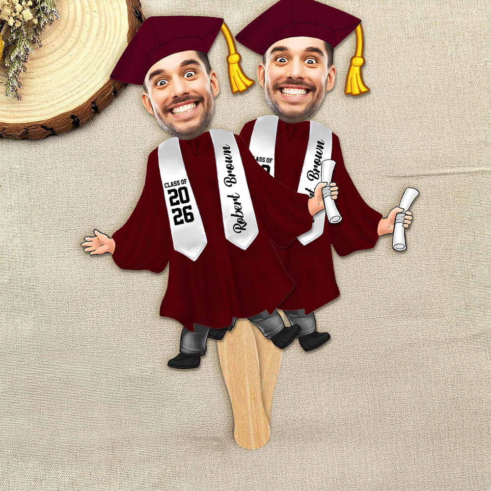 Custom Photo Graduation Gift - Personalized Face Fan Class Of 2026 HO82 901924