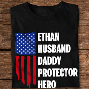 Custom Name Husband Daddy Protector Hero For Dad Shirt TH10 892937