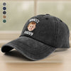 Custom Baby Face Photo Washed Denim Baseball Cap HA75 892870