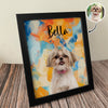 Custom Cute Dog Photo Colorful Background Picture Frame LM32 895127
