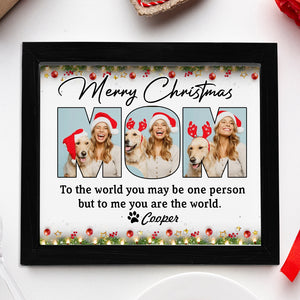 Custom Dog Photo Merry Christmas Picture Frame For Dog Mom CH07 896438