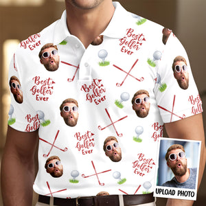 Custom Photo Best Golfer Ever Polo Shirt For Golf Lover TH10 898175