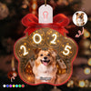 Custom Cute Dog Photo Personalized Dog Paw Christmas Led Ornament CH07 896778