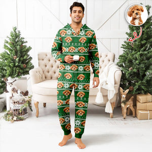 Custom Dog Photo May Your Christmas Be Furry And Bright Onesie Pajamas HO82 900396