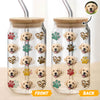 Custom Dog Cat Pet Photo Glass Can With Lid Gift for Pet Lovers HA75 898296