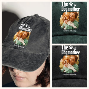 Custom Photo Dog Mother Father Washed Denim Baseball Cap HA75 897686