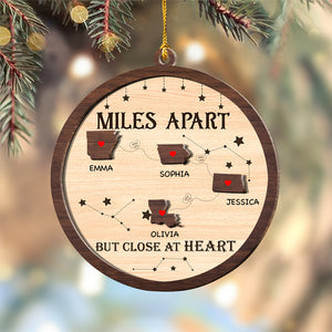 Always Under The Same Sky - Personalized 2-Layered Wooden Ornament Gifts For Besties CH07 899336