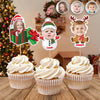 Custom Photo Baby Santa Claus Christmas Cupcake Toppers Xmas Decor HA75 897262