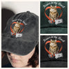 Custom Cat Photo Forever In My Heart Memorial Washed Denim Baseball Cap HA75 897224
