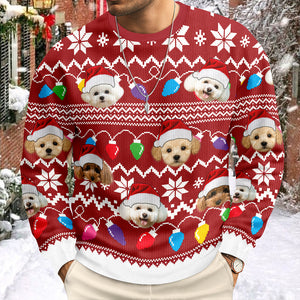 Custom Photo Xmas Leds Dog Ugly Sweater HO82 900078