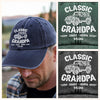Classic Grandpa - Personalized Custom Vintage Car Washed Denim Baseball Cap LM32 895137