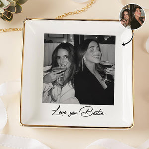 Custom Photo Jewelry Dish For Best Friend, Gifts For Bestie CH07 899886