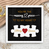 Custom Puzzle Couples Name 2-layer Wooden Plaque With Stand Gift for Him Her, Valentine Home Decor HO82 901060