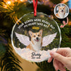 Custom Photo Your Wings Were Ready But My Heart Was Not Dog Glass Ornament HA75 897192