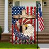 Personalized Patriotic Stars And Stripes Eagle Wreath Garden Flag HO82 901246