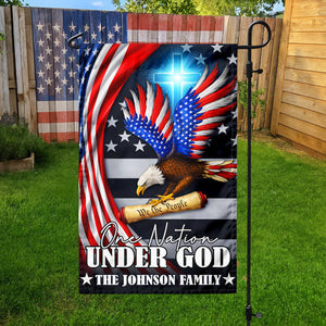 Custom Family Name One Nation Under God Patriot Eagle We The People Garden Flag HO82 900942
