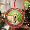 Custom Photo My First Christmas Dog Acrylic Ornament HA75 897188