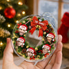 Custom Wreath Photo Christmas Glass Ornament Gift For Family LM32 897213