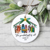 The Greatest Gift of All - Personalized Nativity Christmas Ceramic Ornament LM32 895719