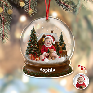 Custom Baby's First Christmas Photo Acrylic Ornament New Born Gift CH07 896856