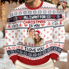 Custom Photo All I Want For Christmas Is You Ugly Sweater Gift For Couple HO82 900142