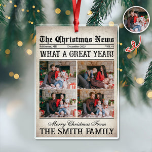 Custom Photo The Christmas News Acrylic Ornament Gift For Family HO82 894856