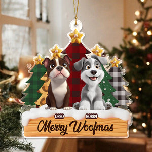 Personalized Happy Pawlidays Christmas Acrylic Ornament Gift For Dog Lover LM32 897247