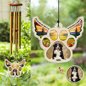 Custom Photo Forever Part Of My Heart Memorial Acrylic Wind Chimes HA75 897206