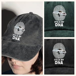 Custom Photo Car Is My DNA Washed Denim Baseball Cap CH07 896568